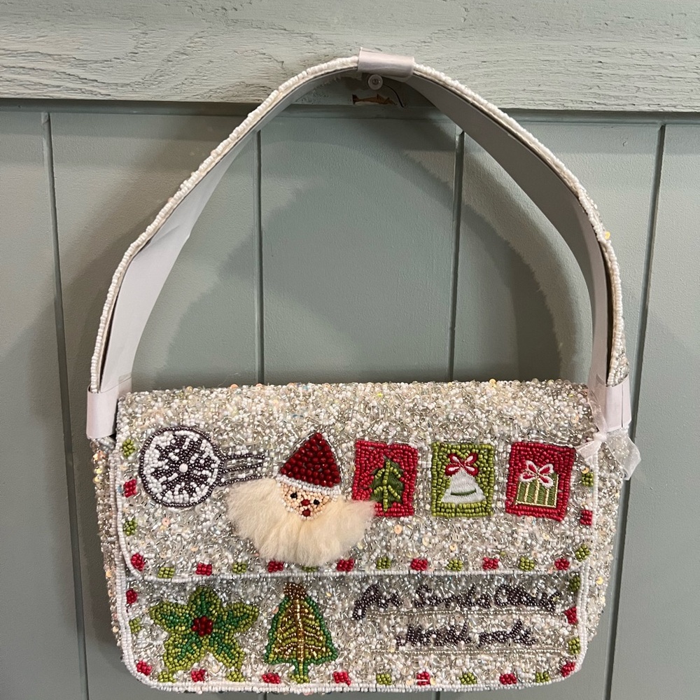 TikTok Viral Christmas/Santa Beaded Shoulder Bag